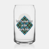 Clan Guthrie Crest over Tartan Blikvorm Glas (Achterkant)