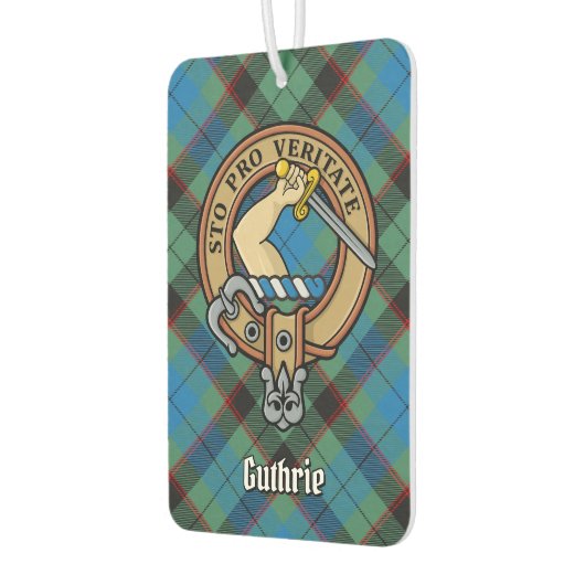 Clan Guthrie Crest over Tartan Luchtverfrisser (Links)