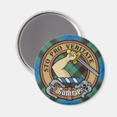Clan Guthrie Crest over Tartan Magneet (Voorkant / Achterkant)