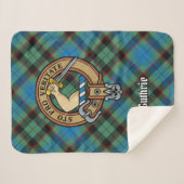 Clan Guthrie Crest over Tartan Sherpa Deken (Voorkant (horizontaal))