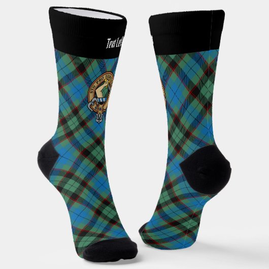 Clan Guthrie Crest over Tartan Sokken (Gebogen)