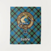 Clan Guthrie Crest over Tartan Wandkleed (Voorkant)