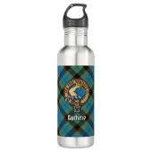 Clan Guthrie Crest over Tartan Waterfles (Voorkant)