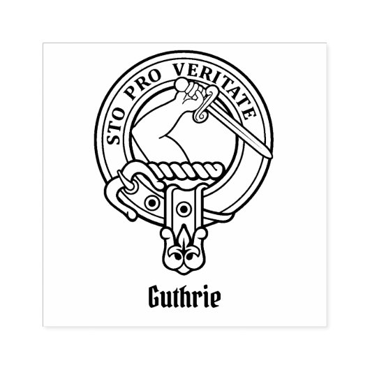 Clan Guthrie Crest Rubber Stamp Rubberstempel (Afrduk)