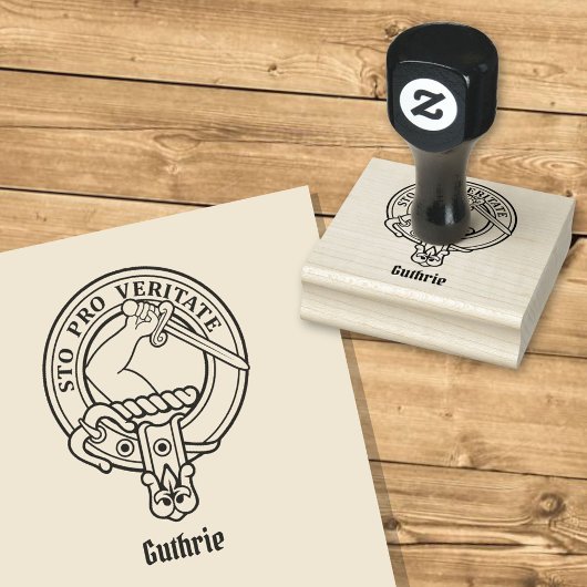 Clan Guthrie Crest Rubber Stempel