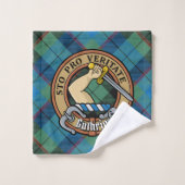 Clan Guthrie Crest sur Tartan (Gant de toilette)