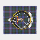 Clan Guthrie Modern Tartan Pset Fleece Deken (Voorkant (Horizontaal))