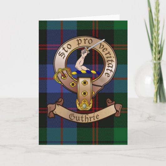 Clan Guthrie Notecards Kaart (Voorkant)