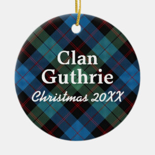 Clan Guthrie Scottish Tartan Keramisch Ornament