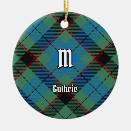 Clan Guthrie Tartan Keramisch Ornament (Voorkant)