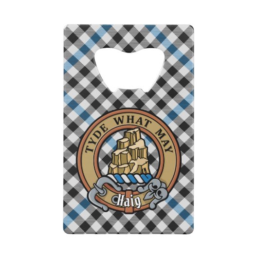 Clan Haig Crest over Check Tartan (Devant)