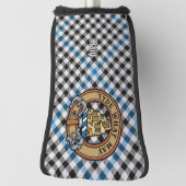 Clan Haig Crest over Check Tartan Golfheadcover (Draai 90)