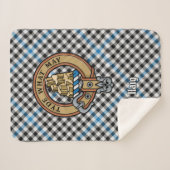 Clan Haig Crest over Check Tartan Sherpa Deken (Voorkant (horizontaal))