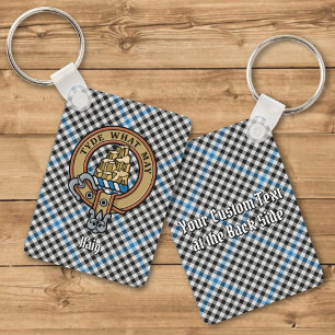 Clan Haig Crest over Check Tartan Sleutelhanger