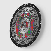 Clan Haig Crest & Tartan Knot Grote Klok (Hoek)