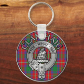Clan Haig Crest & Tartan Sleutelhanger (Voorkant)