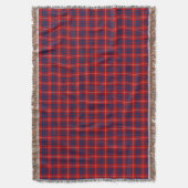 Clan Hamilton Bright Blue en Red Scottish Tartan Deken (Voorkant Verticaal)