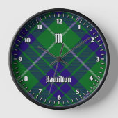 Clan Hamilton Chasse Tartan Grande Horloge (Recto)
