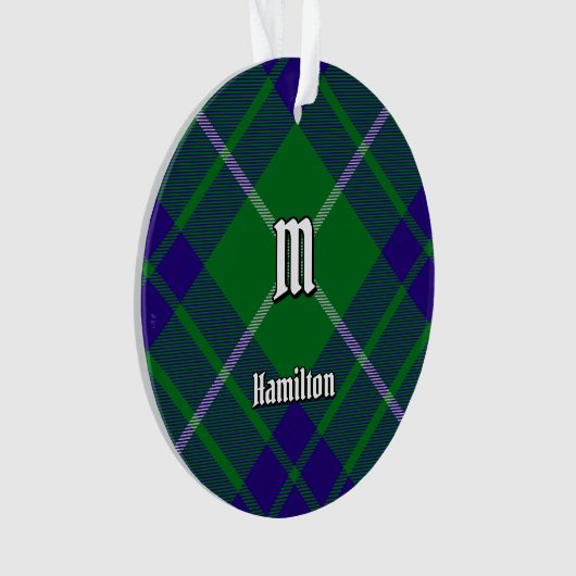 Clan Hamilton Chasse Tartan Ornament (devant)