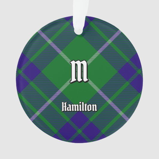 Clan Hamilton Chasse Tartan Ornament (devant)