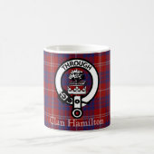 Clan Hamilton Crest en Tartan Coffee Mok (Center)