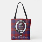 Clan Hamilton Crest en Tartan Draagtas (Achterkant)