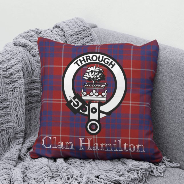 Clan Hamilton Crest en Tartan Kussen (Creator heeft geüpload)