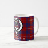 Clan Hamilton Crest et Tartan Coffee Mug (Devant droit)