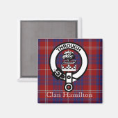 Clan Hamilton Crest et Tartan Magnet (Recto/Verso)