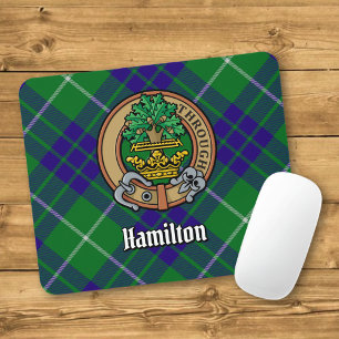 Clan Hamilton Crest over Hunting Tartan Muismat