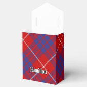 Clan Hamilton Crest over Red Tartan Favor Box Bedankdoosjes (Geopend)