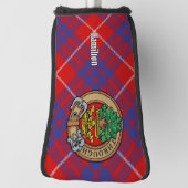 Clan Hamilton Crest over Red Tartan Golfheadcover (Draai 90)