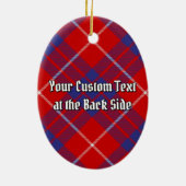 Clan Hamilton Crest over Red Tartan Keramisch Ornament (Achterkant)