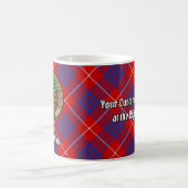 Clan Hamilton Crest over Red Tartan Koffiemok (Center)