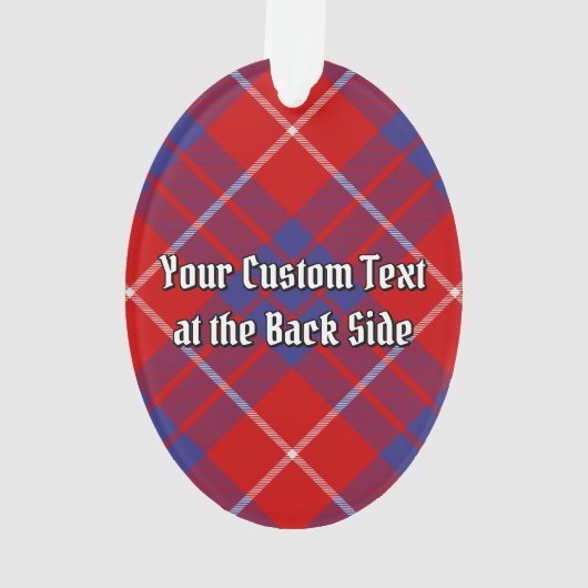 Clan Hamilton Crest over Red Tartan Ornament (achterkant)