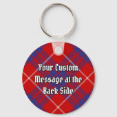 Clan Hamilton Crest over Red Tartan Sleutelhanger (Achterkant)