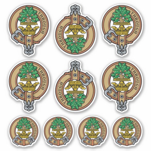 Clan Hamilton Crest Sticker Set (Voorkant)