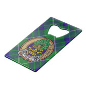 Clan Hamilton Crest sur la chasse Tartan (Devant Angle)