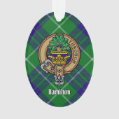 Clan Hamilton Crest sur la chasse Tartan Ornament (devant)