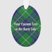Clan Hamilton Crest sur la chasse Tartan Ornament (dos)