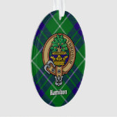 Clan Hamilton Crest sur la chasse Tartan Ornament (devant)