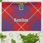 Clan Hamilton Crest sur la serviette de cuisine Ta (Plié)