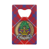 Clan Hamilton Crest sur Red Tartan (Devant)