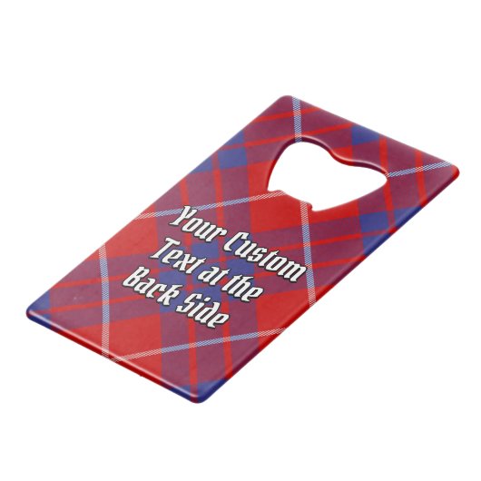 Clan Hamilton Crest sur Red Tartan (Dos Angle)