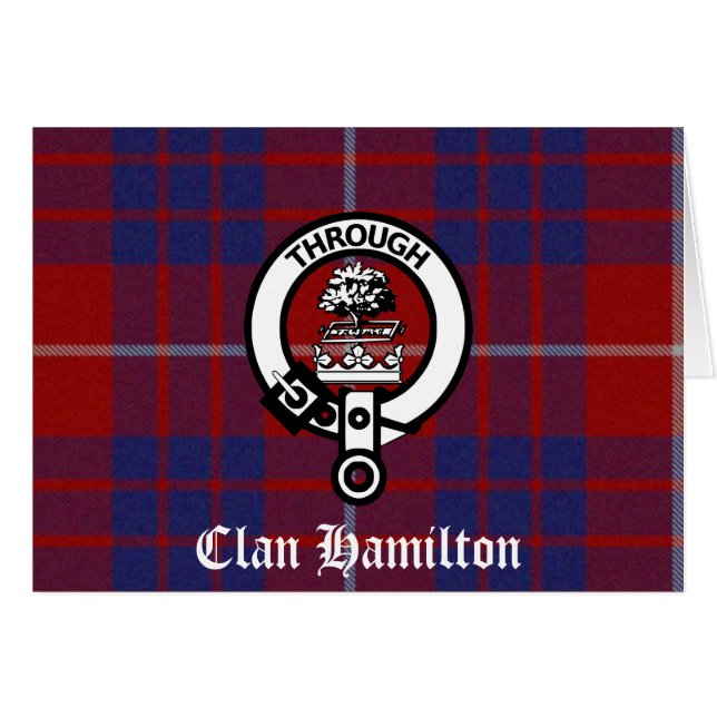 Clan Hamilton Crest & Tartan (Devant horizontal)