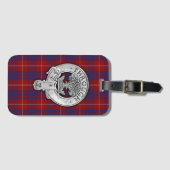 Clan Hamilton Crest & Tartan Bagagelabel (Voorkant (horizontaal))