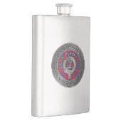 Clan Hamilton Crest & Tartan Knot Flask Flacon (Rechts)
