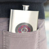 Clan Hamilton Crest & Tartan Knot Flask Flacon (Voorbeeld)