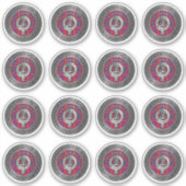 Clan Hamilton Crest & Tartan Knot Sticker (Voorkant)