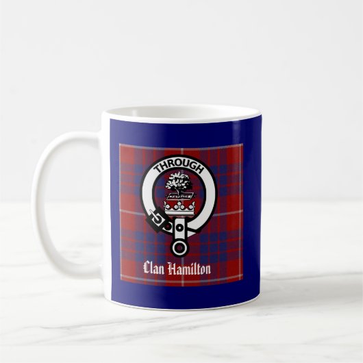 Clan Hamilton Crest & Tartan Koffiemok (Links)